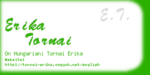 erika tornai business card